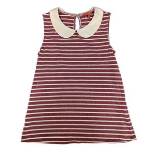ModCloth Striped Collared Sleeveless Top